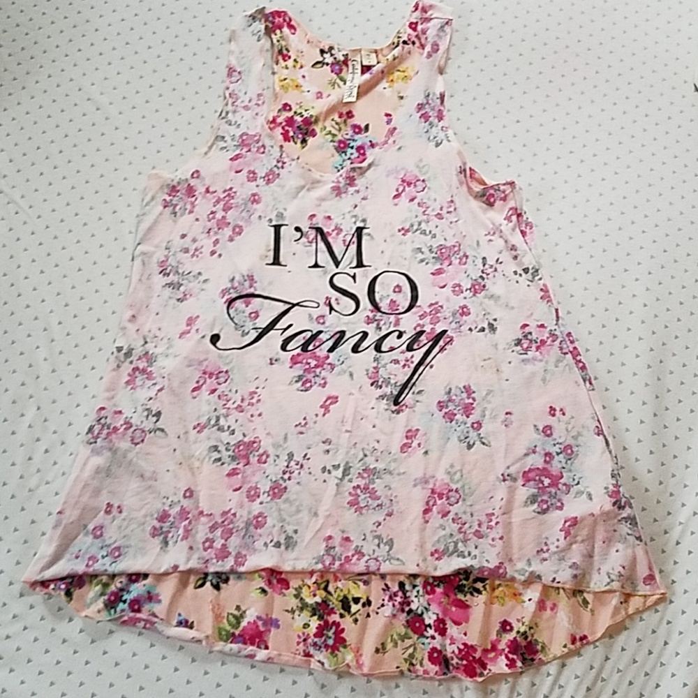 Floral flowy "I'm So Fancy" Tank